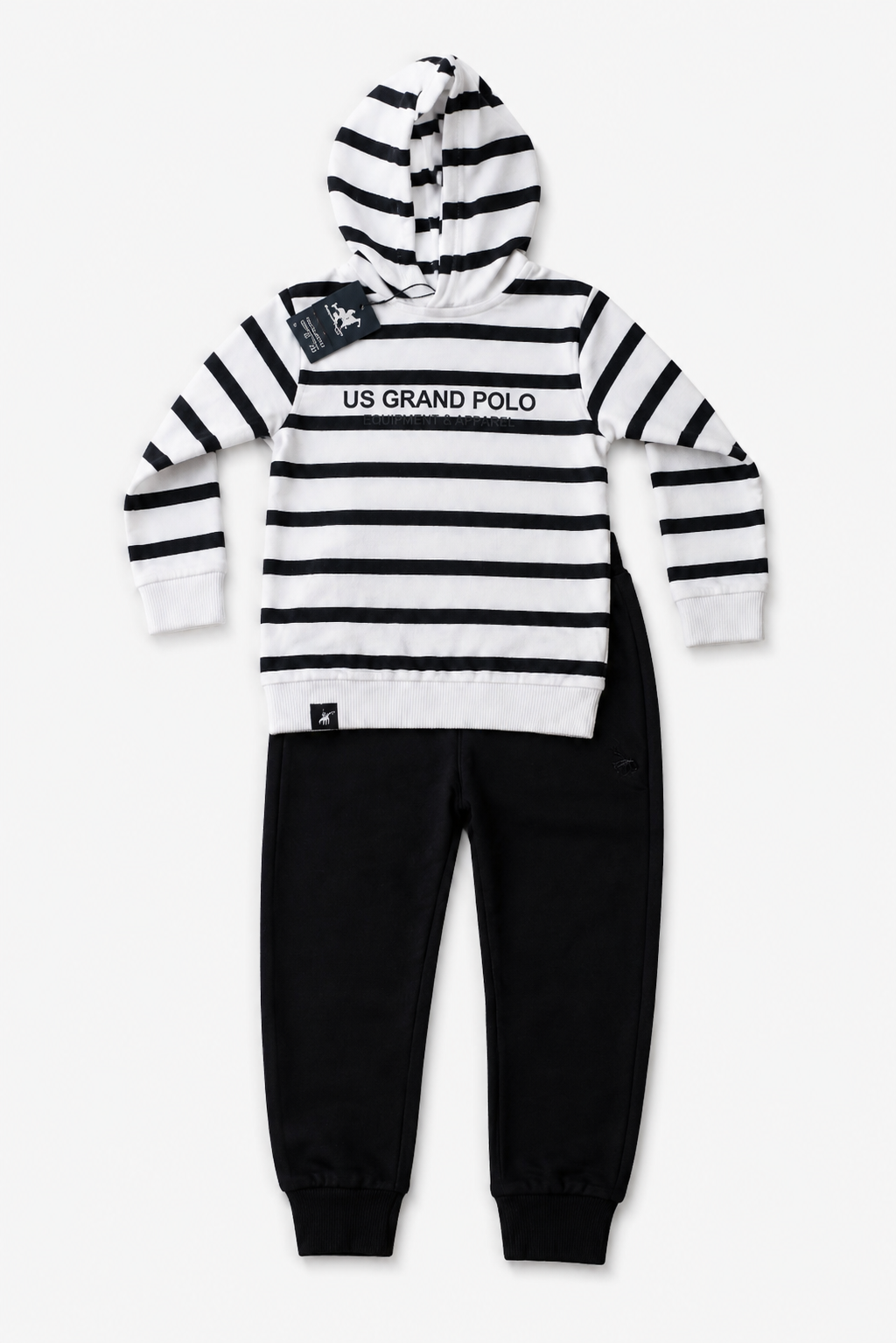 Completo Bambino con Felpa a Righe e Pantalone in Felpina – US GRAND POLO