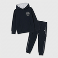 Completo sportivo felpa cappuccio + pantaloni jogger cargo