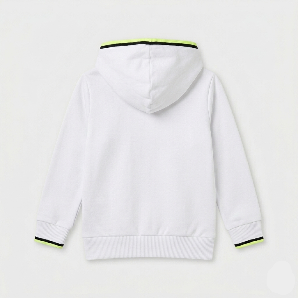 Felpa cotone con zip e cappuccio