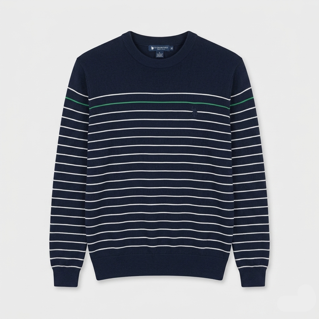 Maglia rigata in filo 100% cotone