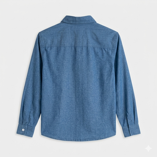 Camicia denim di puro cotone