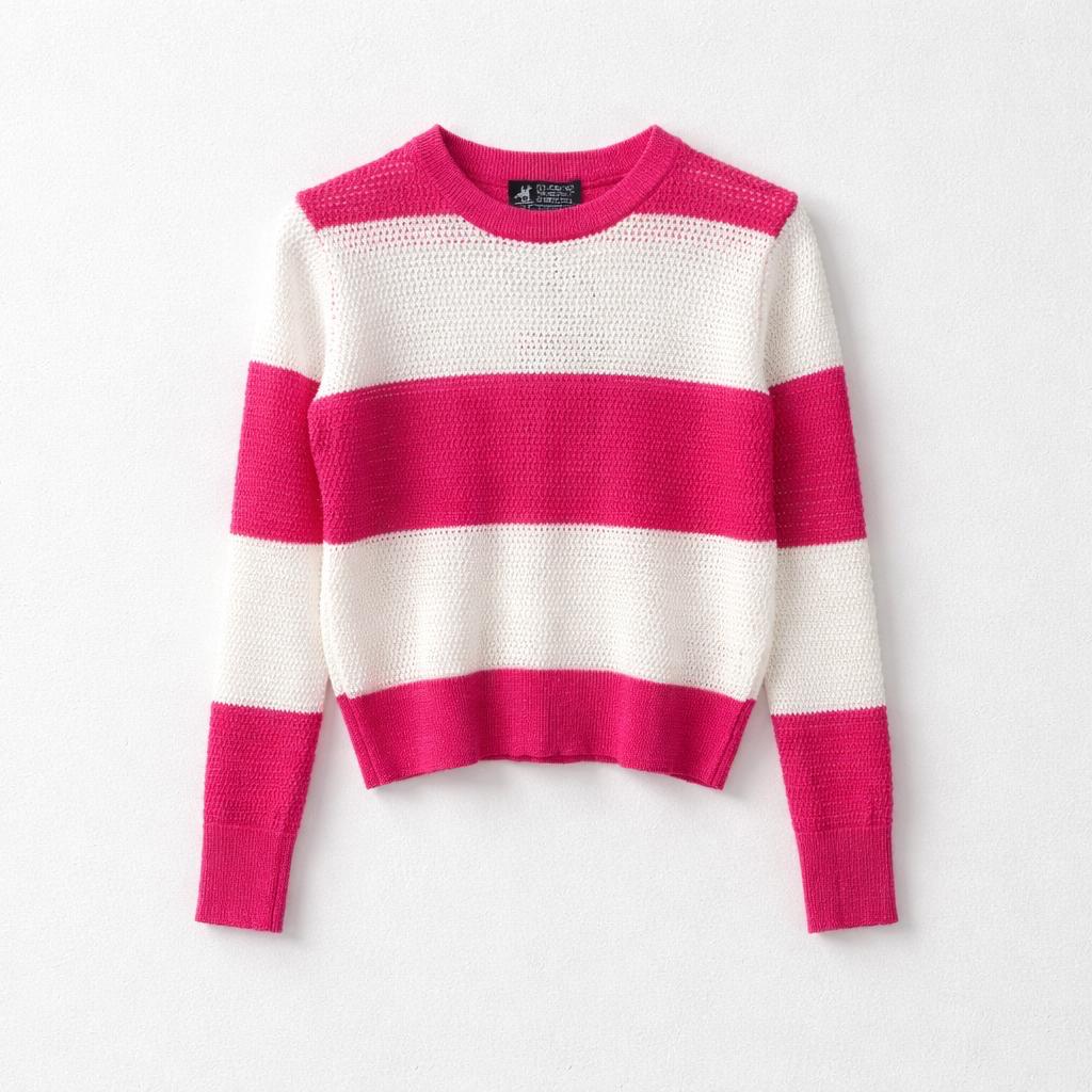 Maglioncino fasciato 100% cotone