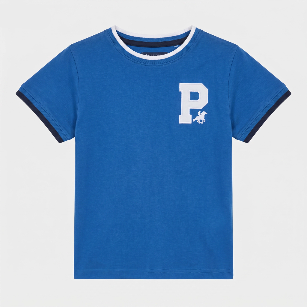 T-shirt mezza manica bordi colorati