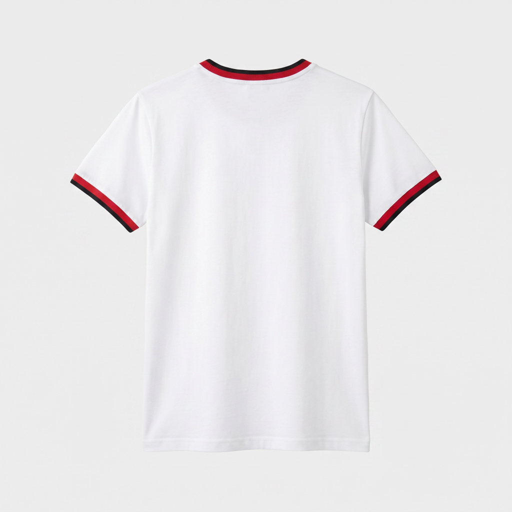 T-shirt mezza manica bordi colorati