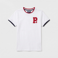T-shirt mezza manica bordi colorati