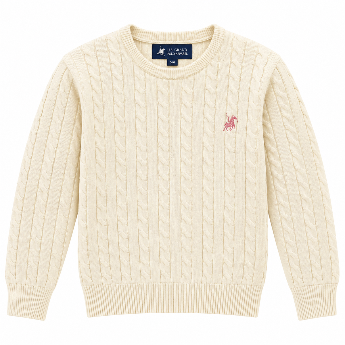 Maglia treccie femminuccia US GRAND POLO