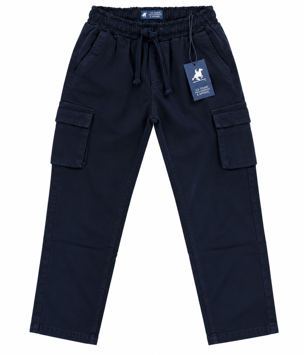 PANTALONE IN GABARDINE CARGO US GRAND POLO- BIMBO