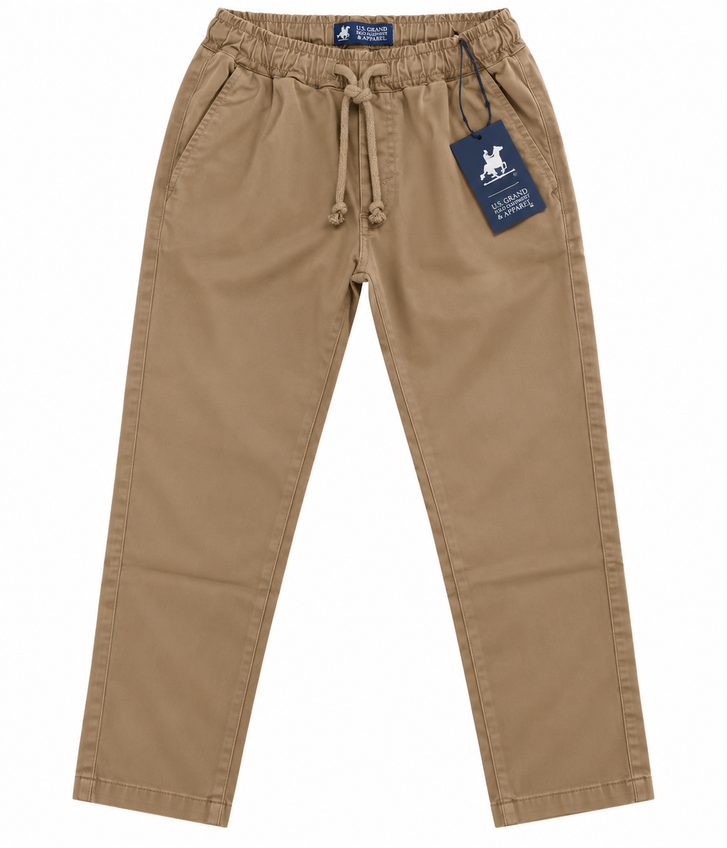 PANTALONE IN GABARDINE US GRAND POLO- RAGAZZO