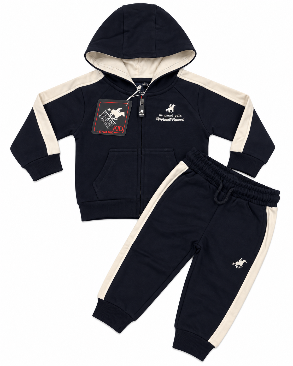COMPLETO TUTA CON CAPPUCCIO DA NEONATO US GRAND POLO