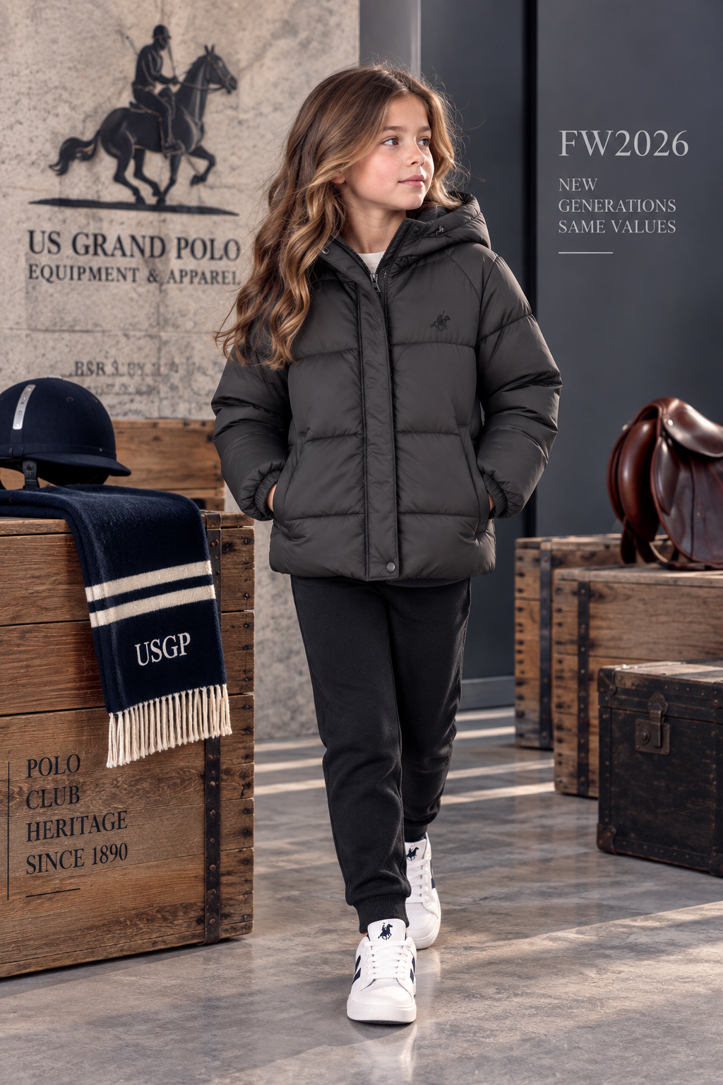 Giubbotto Imbottito con Cappuccio US Grand Polo –