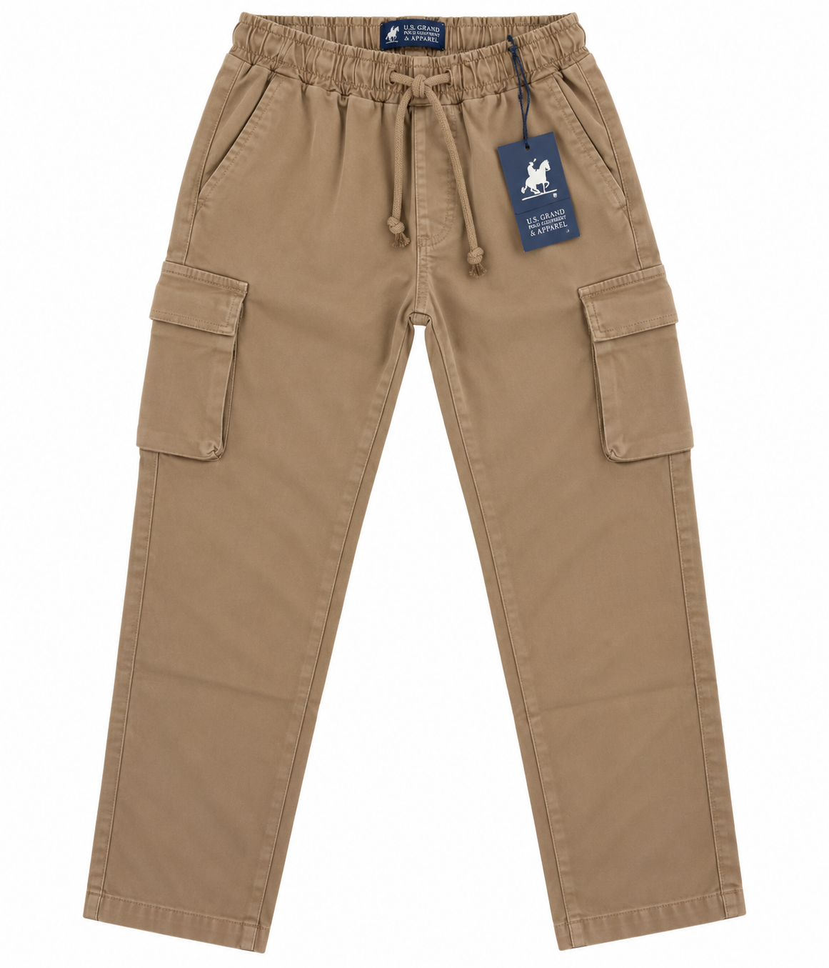 PANTALONE IN GABARDINE CARGO US GRAND POLO- BIMBO