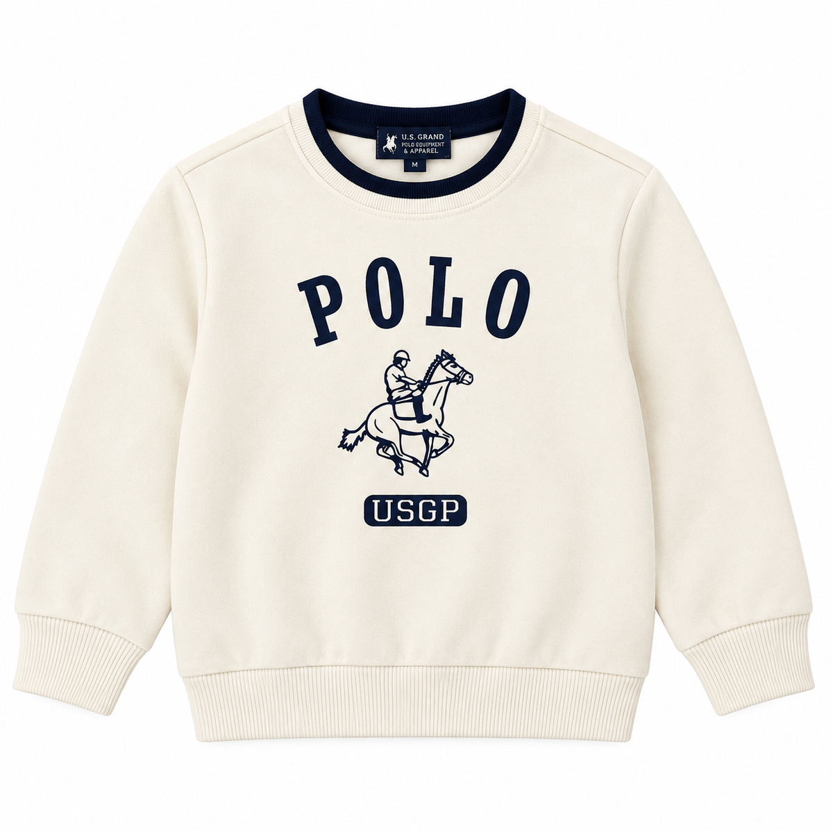 FELPA GIROCOLLO bimbo  US GRAND POLO