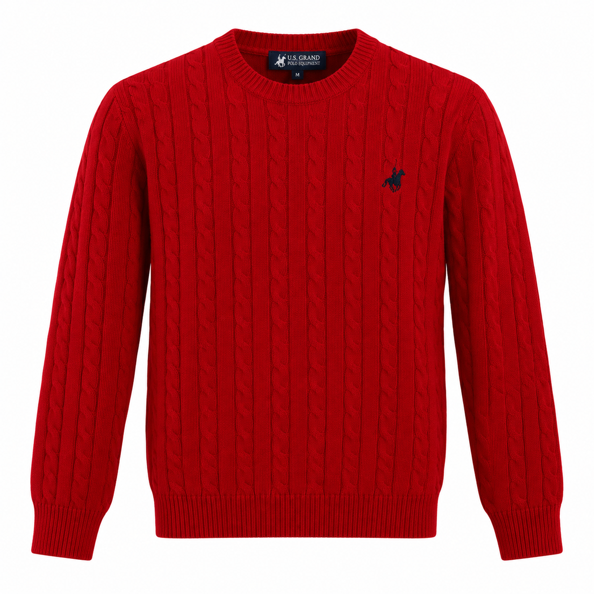 Maglia  Bimbo US Grand Polo – Rosso con Lavorazione a Trecce