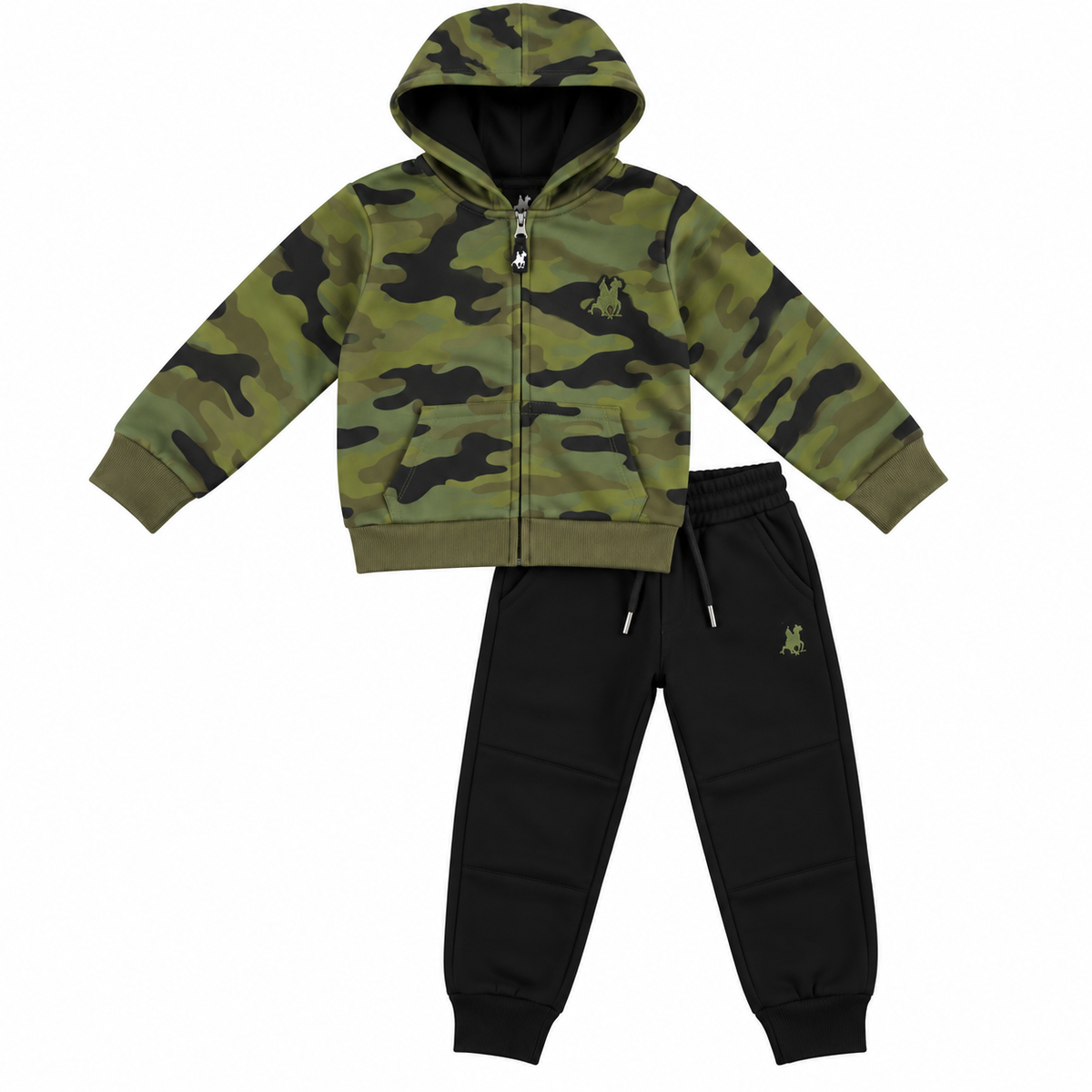 Completo Tuta RAGAZZO ZIP E CAPPUCCIO MIMETICO- US Grand Polo